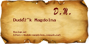 Dudák Magdolna névjegykártya